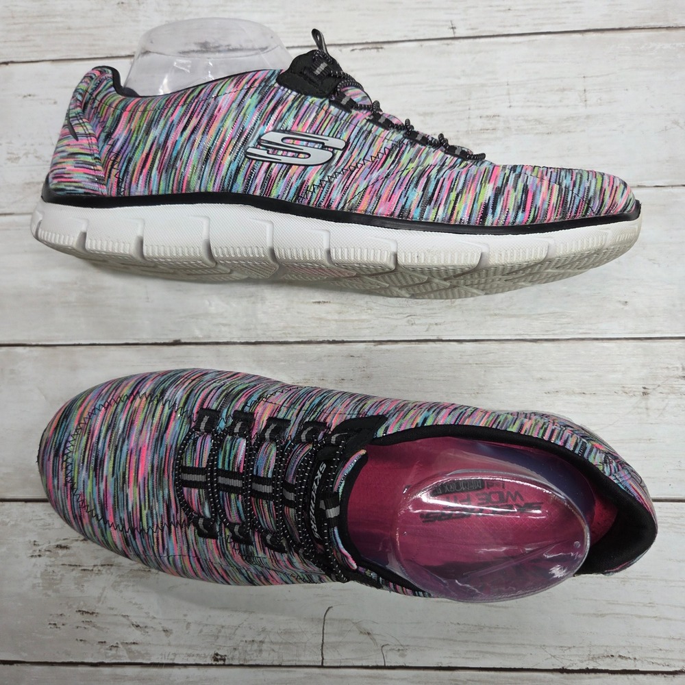 Skechers Flex Appeal 2.0 Bright Side Sneakers Women 11 Wide Multi Color 12414W